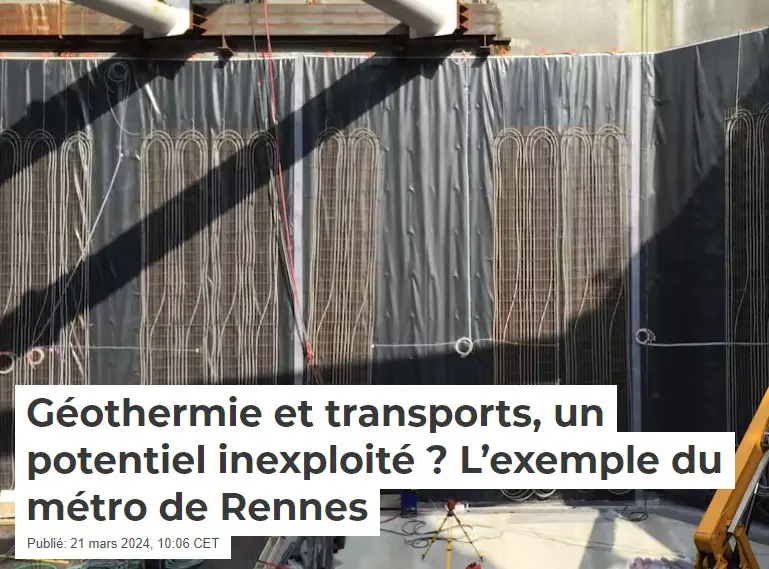 Géothermie et transports, un potentiel inexploité ? L’exemple du métro de Rennes