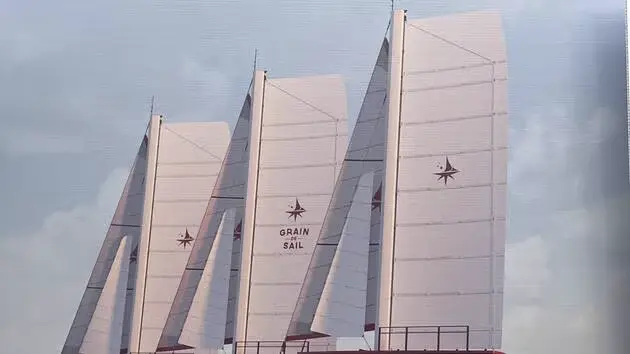 Grain de Sail veut lancer un immense porte-conteneurs à voiles