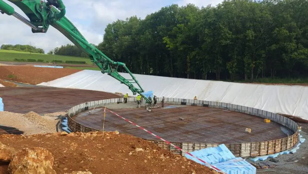 Du béton bas carbone pour l’usine de méthanisation de Montbron en Charente